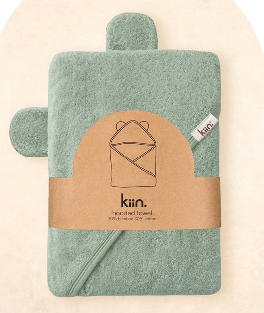 Kiin Baby Hooded Towel Sage