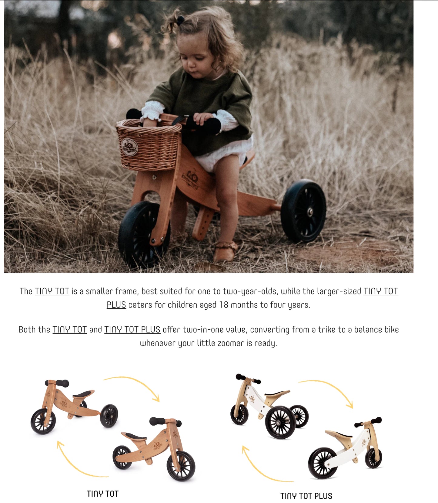 Kinderfeets Tiny Tot  - Balance Trike/Bike