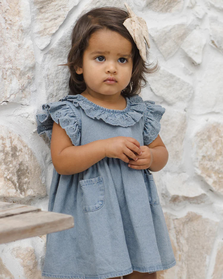Quincy Mae Dress Sophie Light Denim