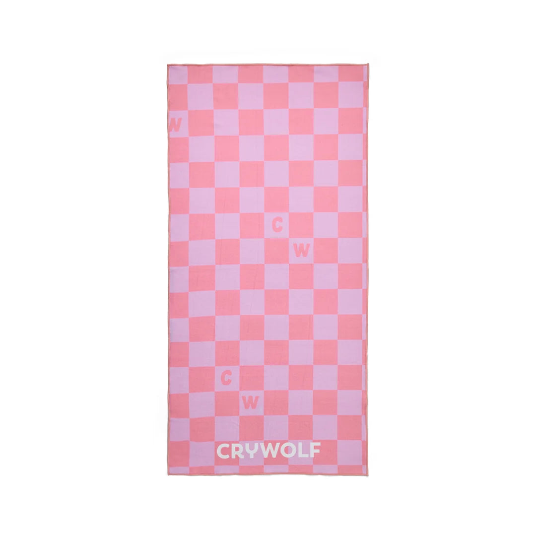 Crywolf Swimwear RAPID DRY TOWEL Flamingo Check