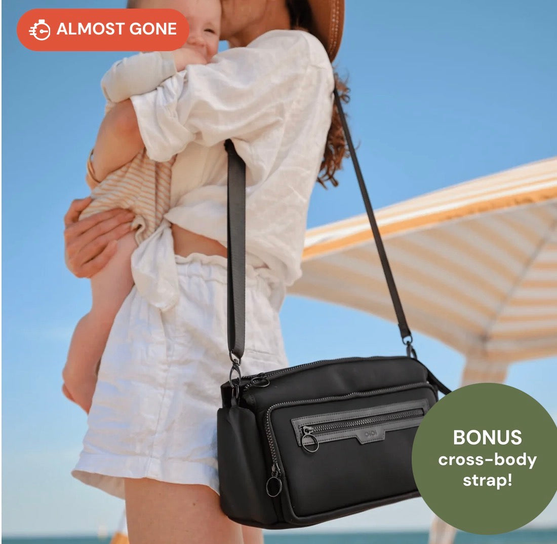 OiOi Multitasker Pram Caddy 2.0 - Sage Neoprene