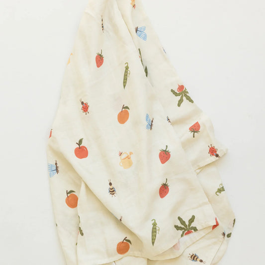 BY GEE Garden Jumble Organic Swaddle