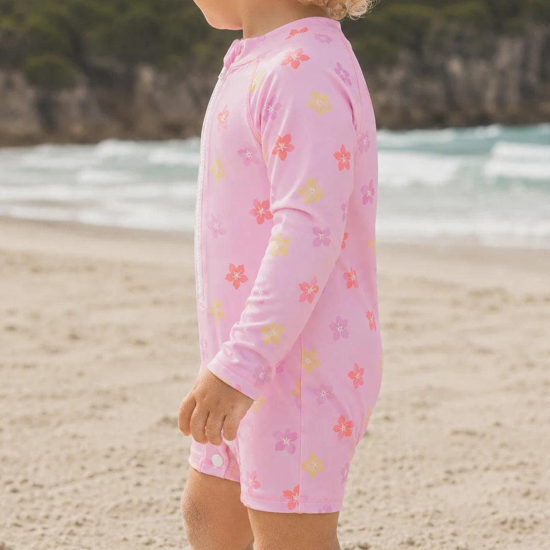 Crywolf Swimwear BABY RASH SUIT Hibiscus Bloom