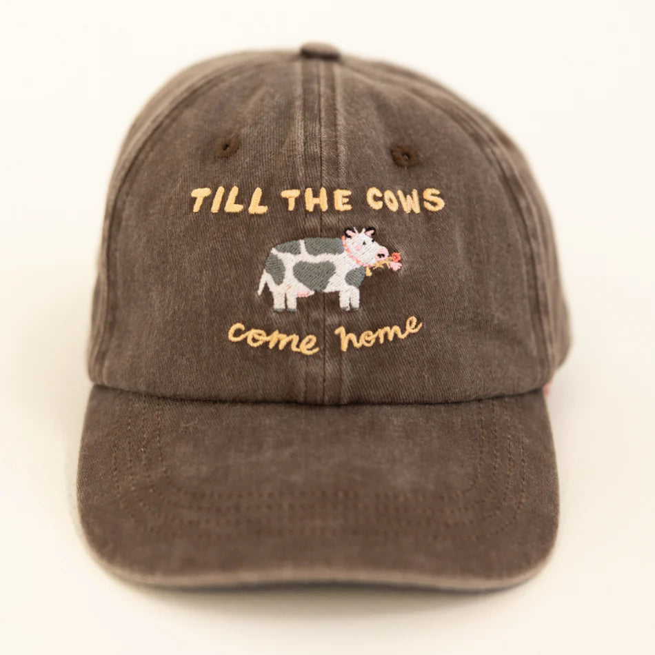 BY GEE Kids Cows Cap - Acid Wash Charcoal