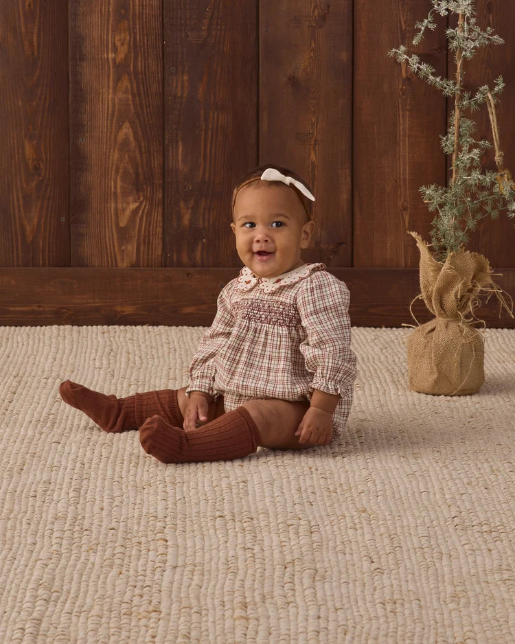 Quincy Mae Romper Callie Christmas Plaid