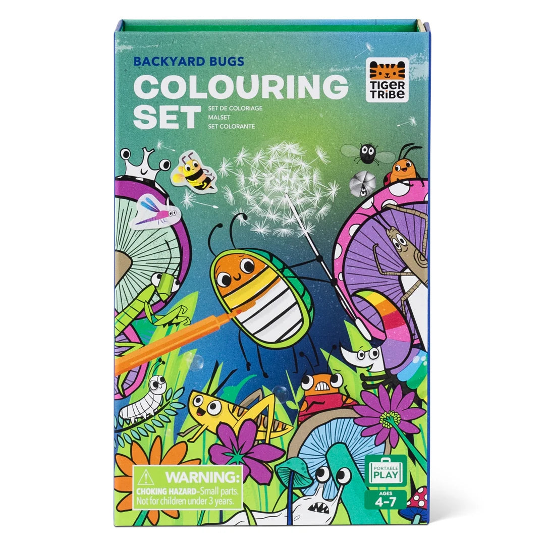 Tiger Tribe - Colouring Set Backyard Bugs