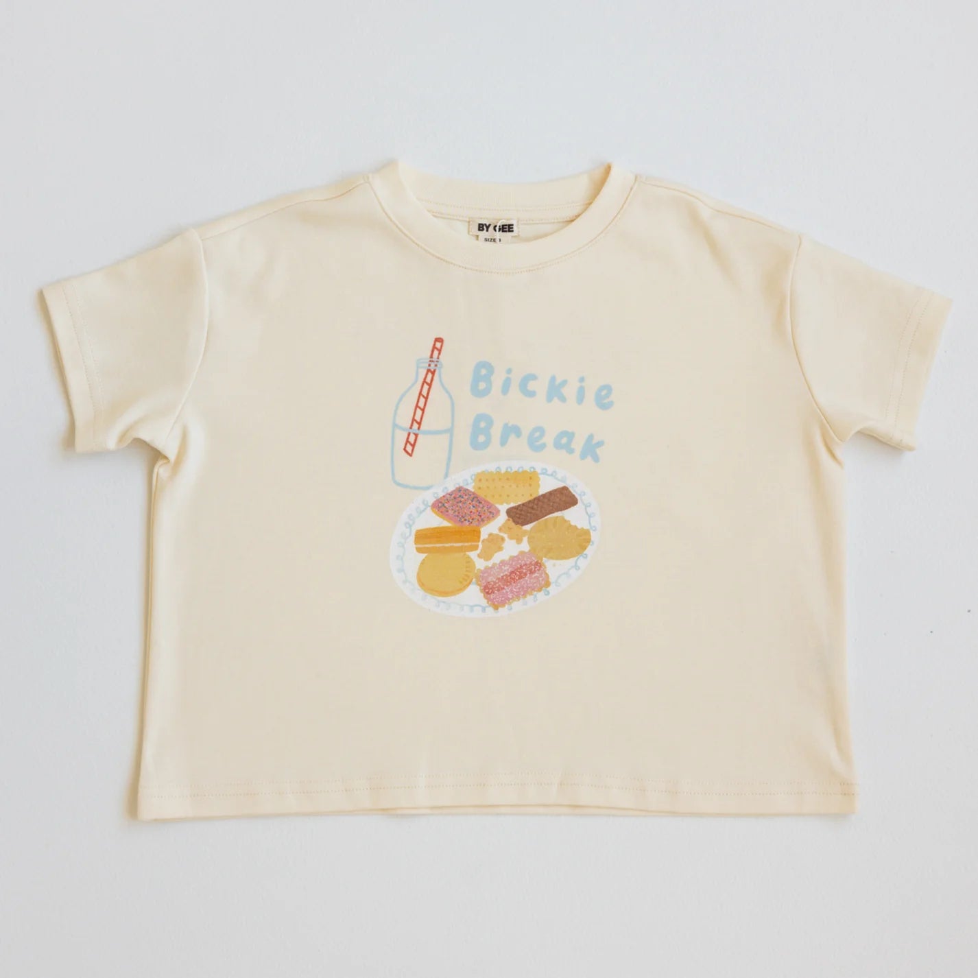 BY GEE Bickie Break Boxy Tee - Cream