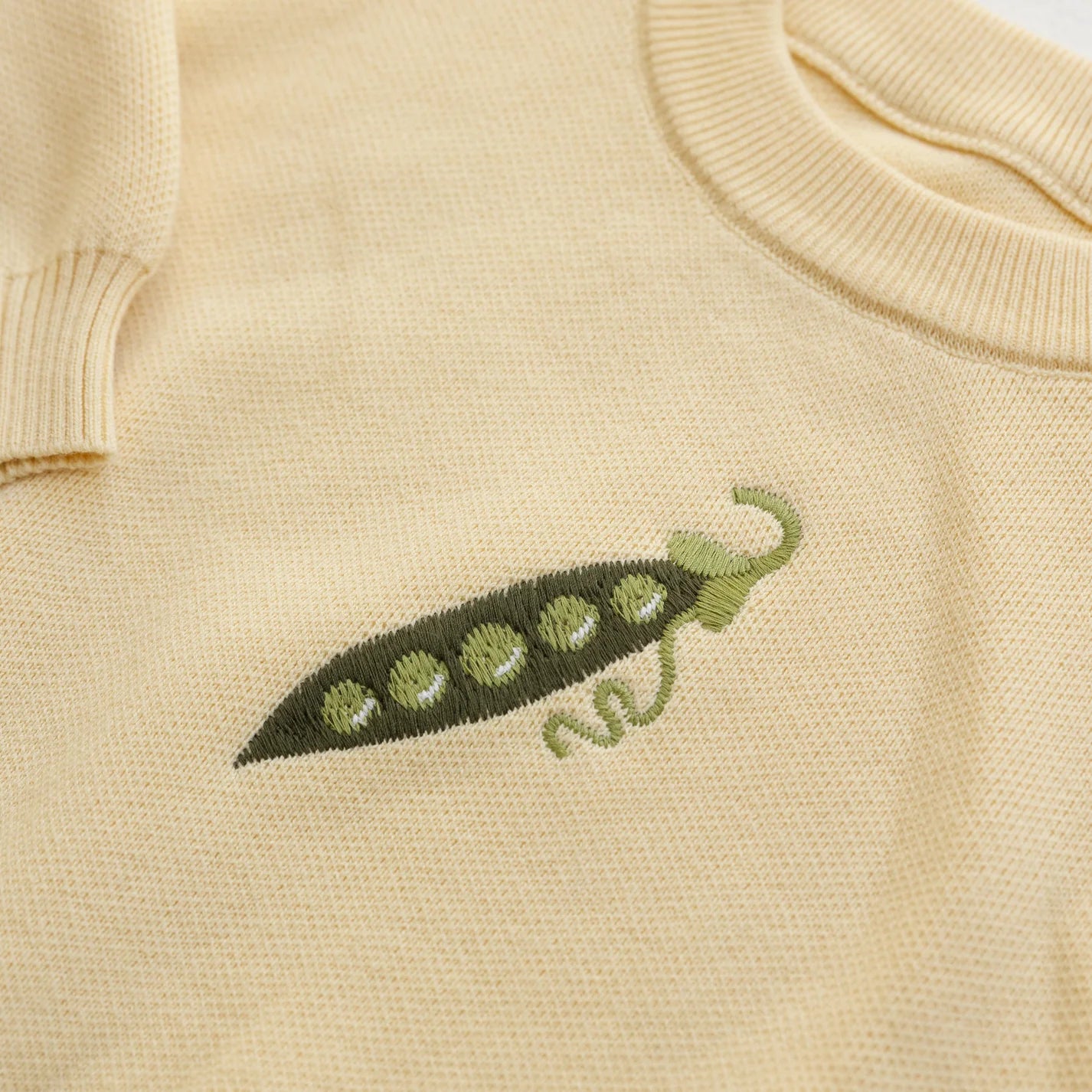 BY GEE Cotton Pea Pod Knit Jumper Cream