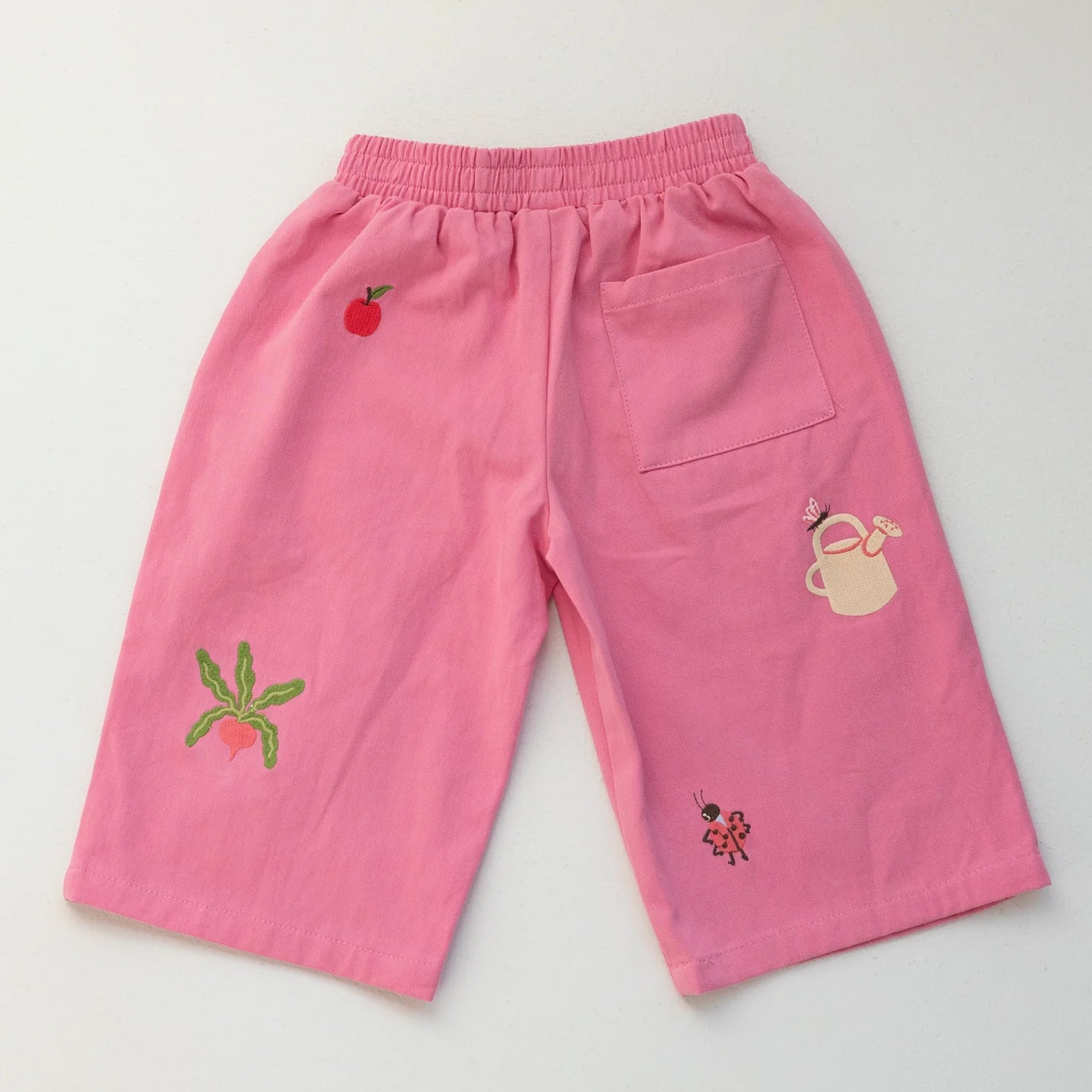BY GEE Cropped Wide Leg Cargo Pant - Peony