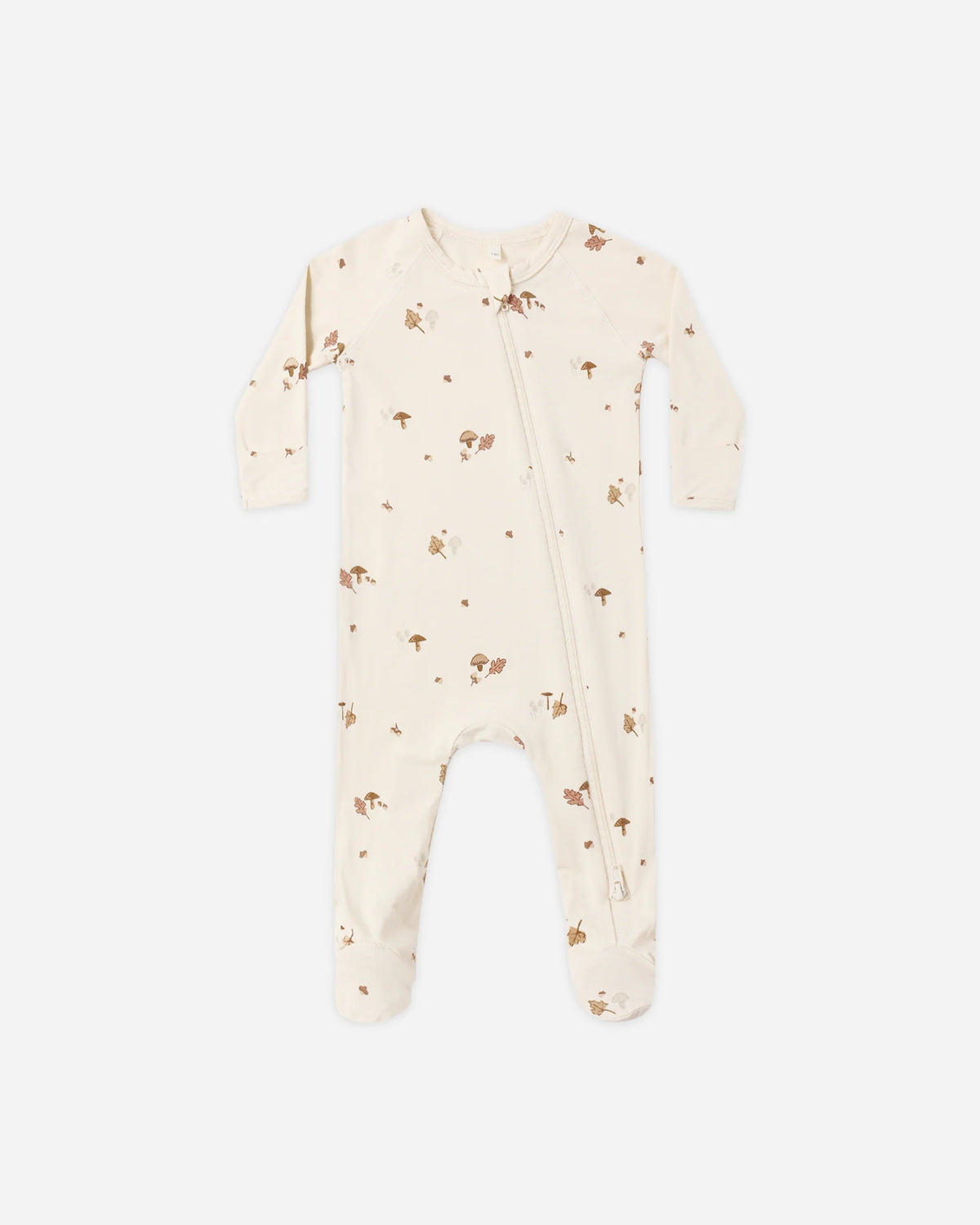 Quincy Mae Bamboo Zip Footie Woodland