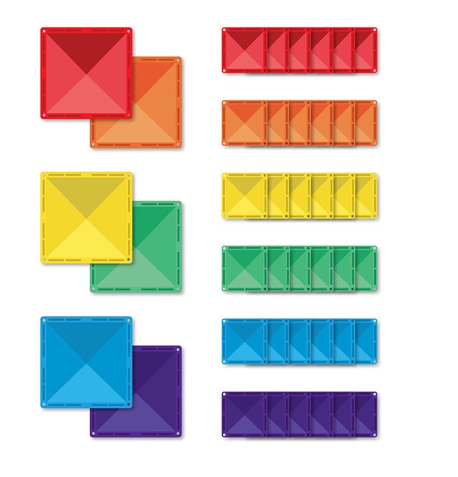 Connetix - 42 Piece Rainbow Square Pack