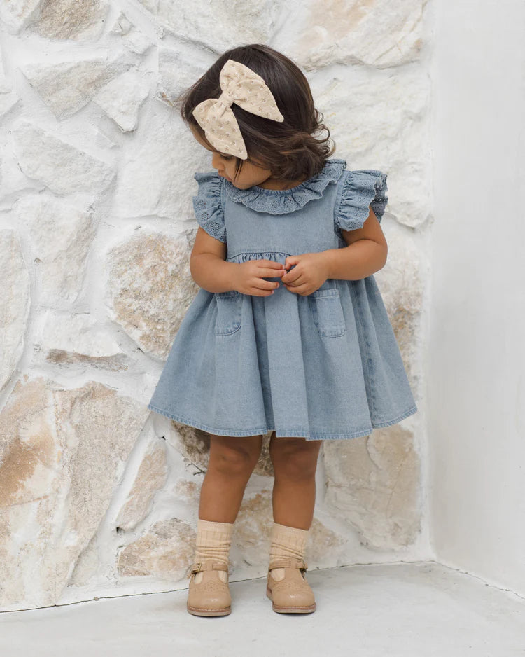 Quincy Mae Dress Sophie Light Denim