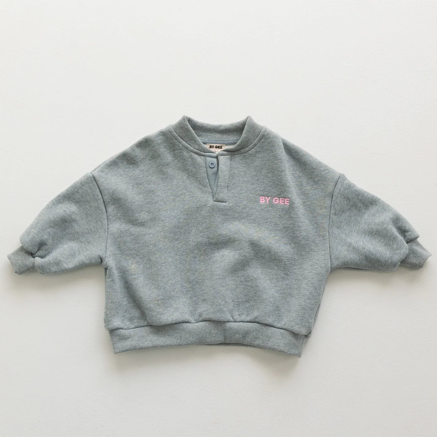 BY GEE Cotton Boxy Sweatshirt - Grey Marle