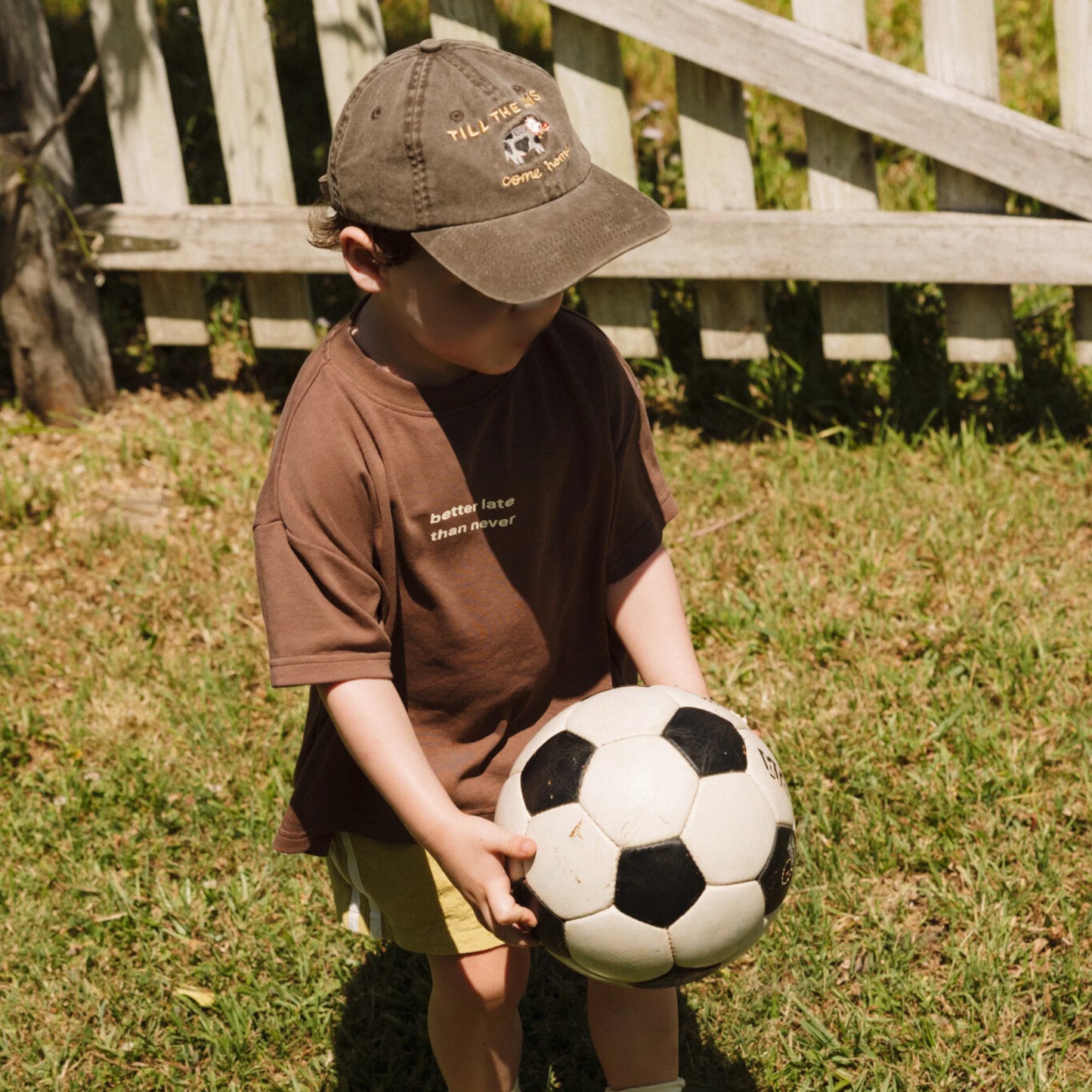 BY GEE Kids Cows Cap - Acid Wash Charcoal