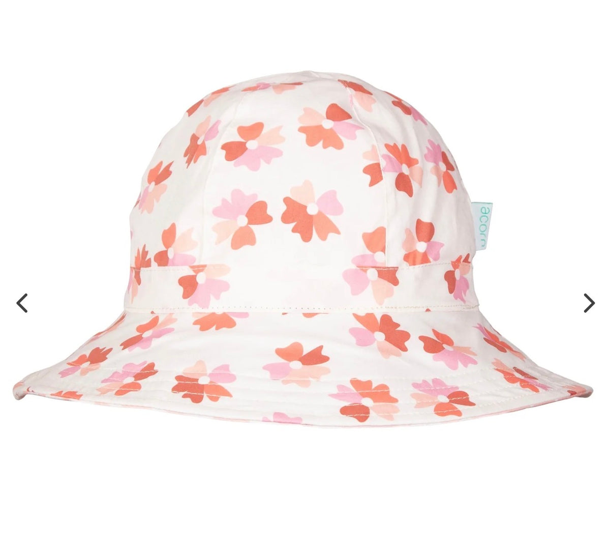 Acorn Kids Sunhats Coral Bloom Reversible Wide Brim Sunhat