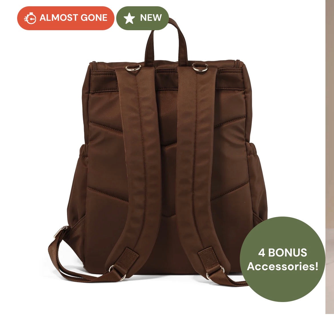 OiOi Signature Nappy Backpack - Chocolate Nylon Leather