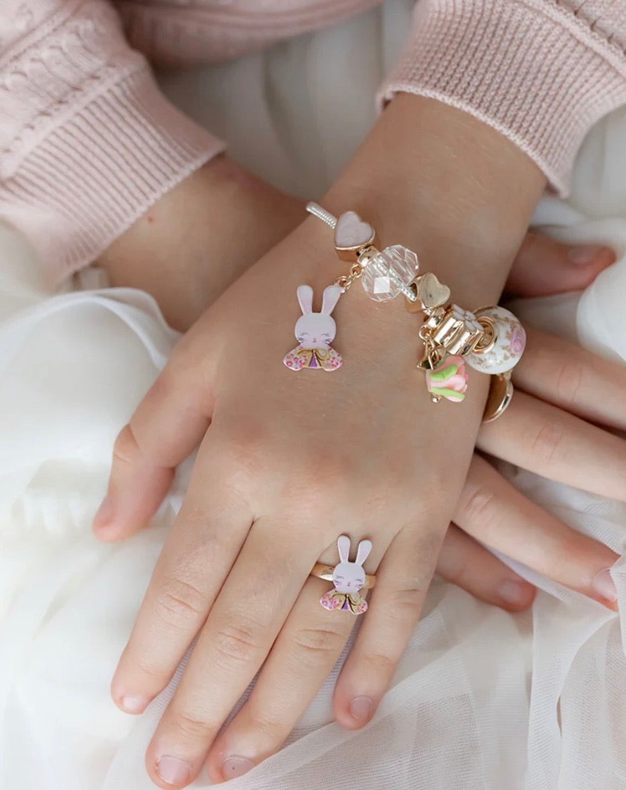 Lauren Hinkley Petite Fleur Bun Bun Charm Bracelet