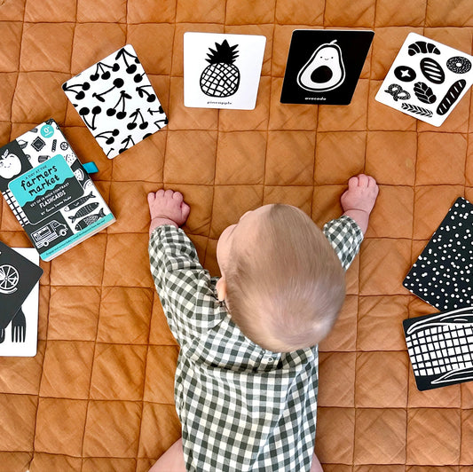 Lauren Sisson Studio -  High Contrast Flashcards for Baby Farmers Market