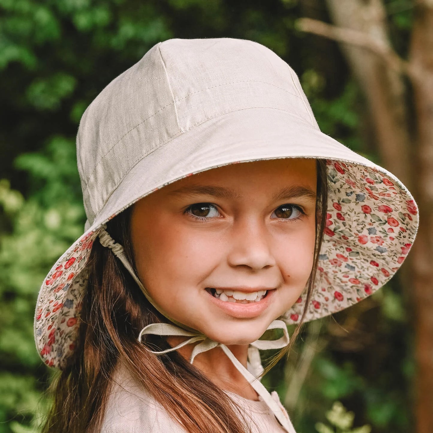 Bedhead hats 'Wanderer' Panelled Bucket Sun Hat Francesca -   100% LINEN, REVERSIBLE & UPF50+ EXCELLENT PROTECTION