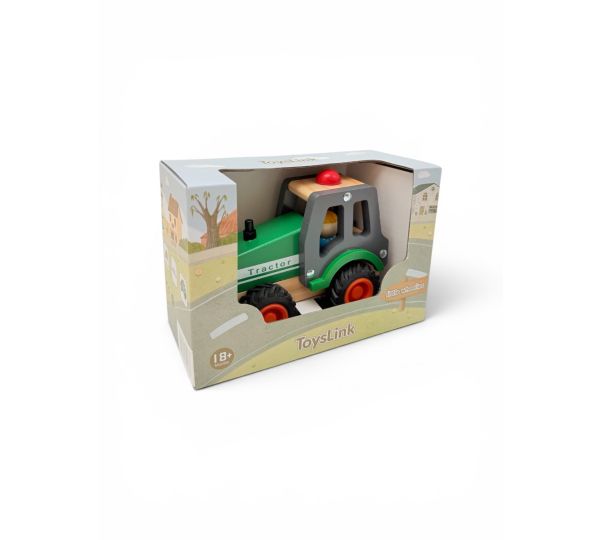 Toyslink - Wooden Green Tractor