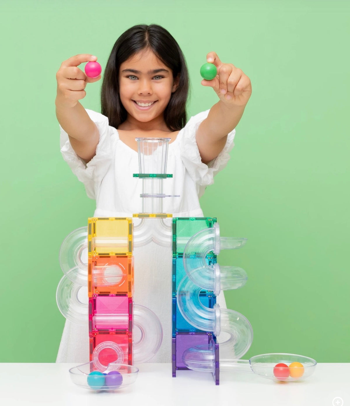 Connetix Magnetic Tiles Ball Run Bright Pack 114 pc - Stock arriving this week dm Nadene