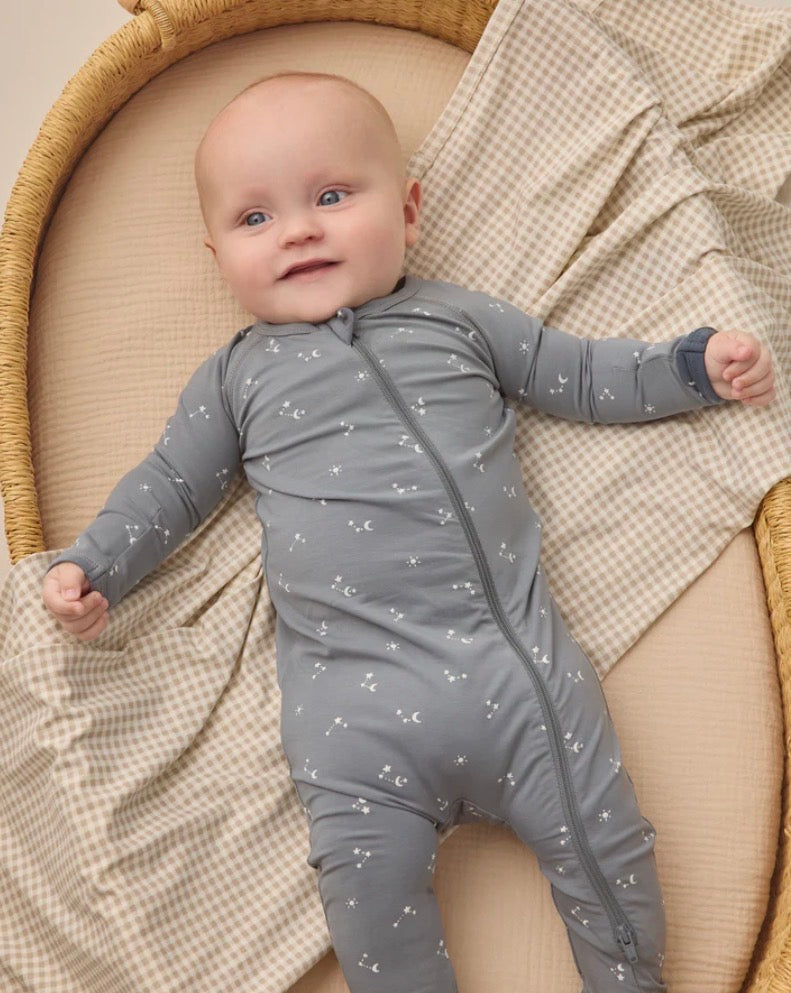 Quincy Mae Bamboo Zip Footie