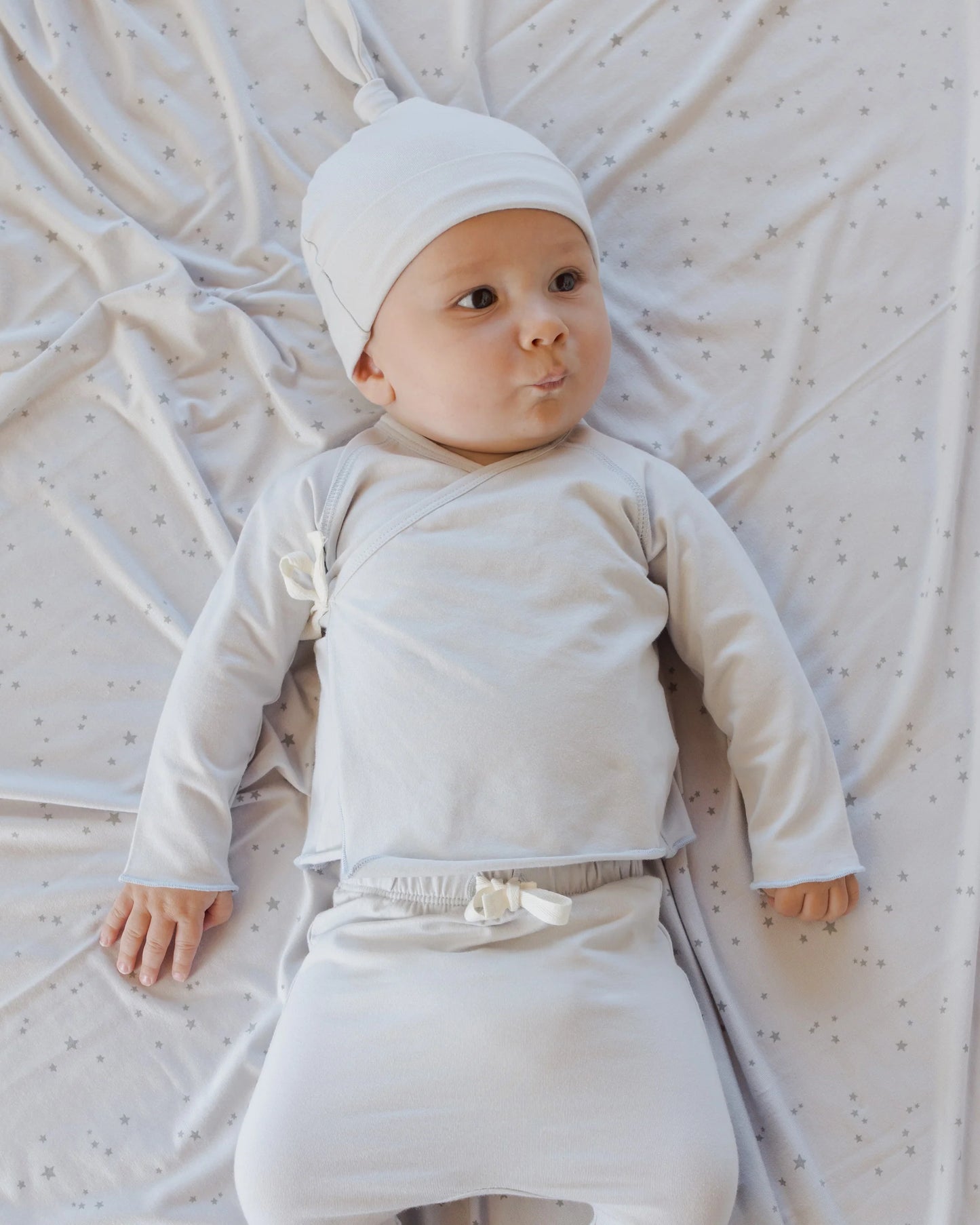 Quincy Mae Tencel Modal Baby Swaddle Stars Fog