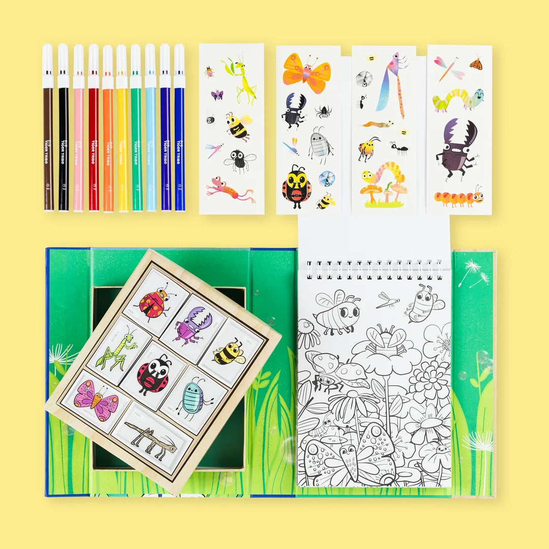 Tiger Tribe - Colouring Set Backyard Bugs