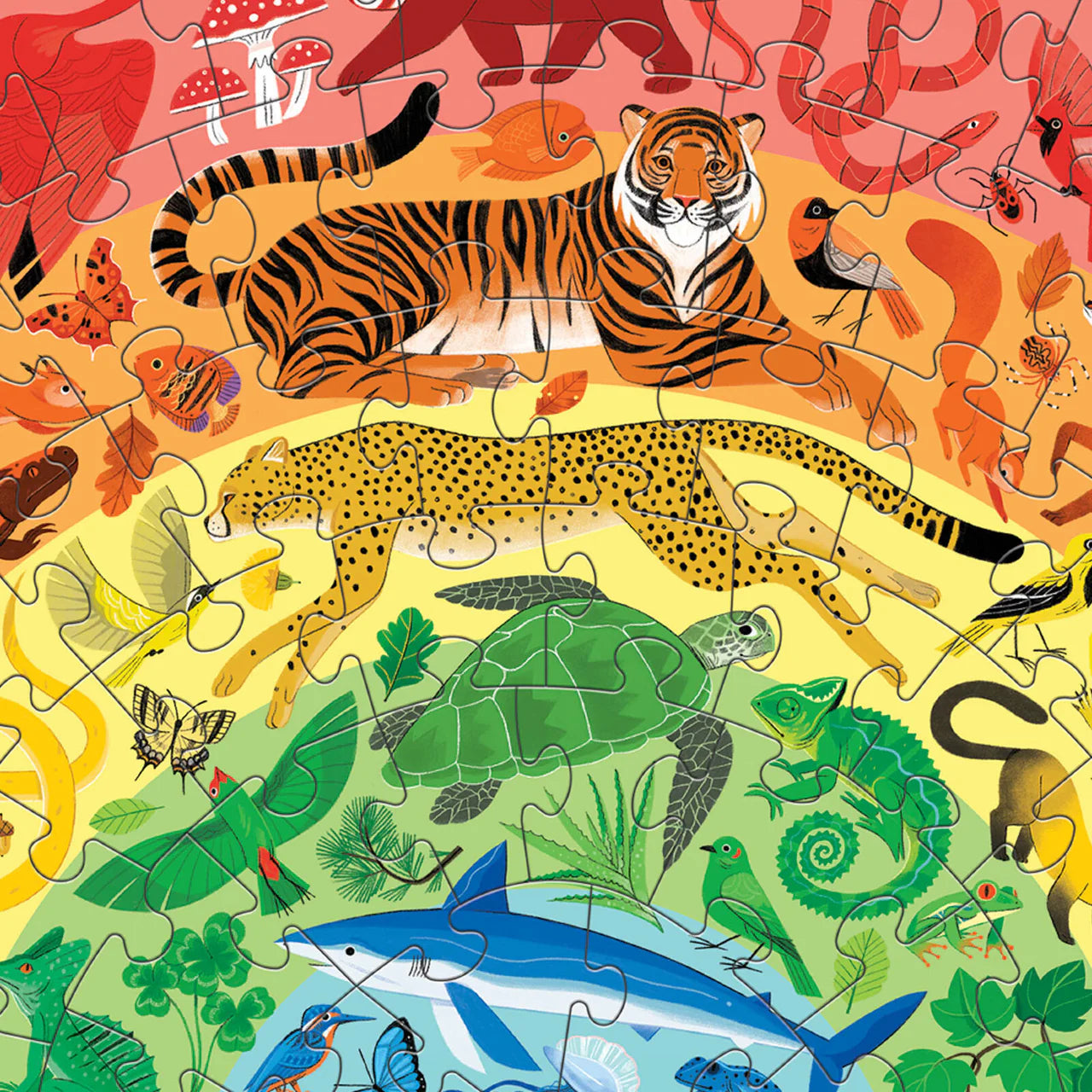 Crocodile Creek Rainbow Puzzle 100pc Animals