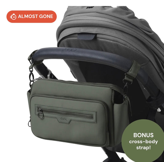 OiOi Multitasker Pram Caddy 2.0 - Sage Neoprene