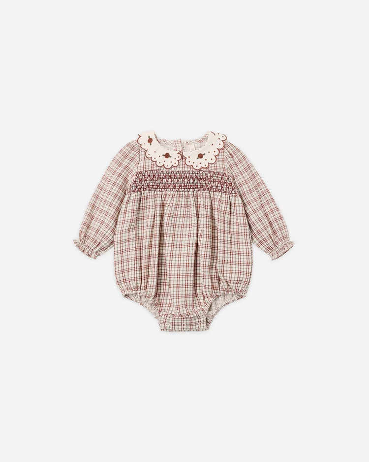 Quincy Mae Romper Callie Christmas Plaid