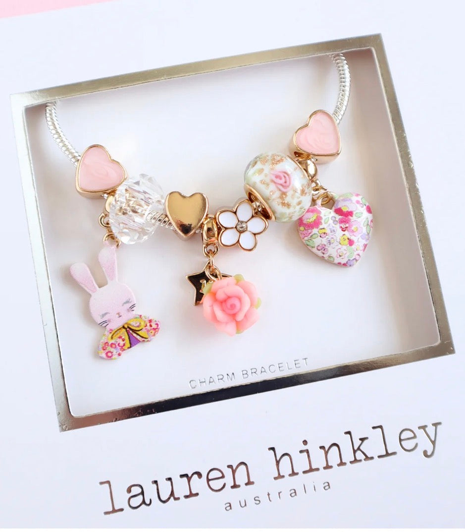Lauren Hinkley Petite Fleur Bun Bun Charm Bracelet