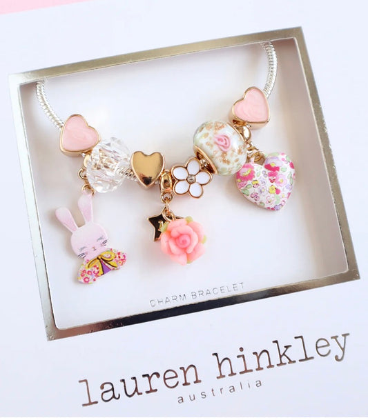 Lauren Hinkley Petite Fleur Bun Bun Charm Bracelet
