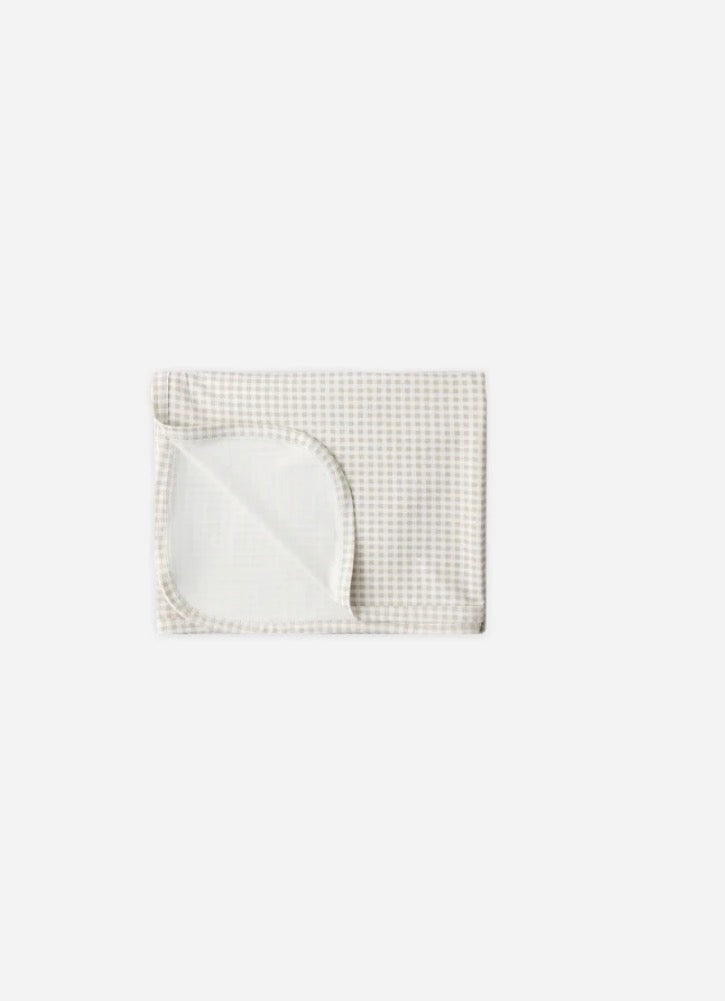 Quincy Mae Swaddle Bamboo Oat Gingham