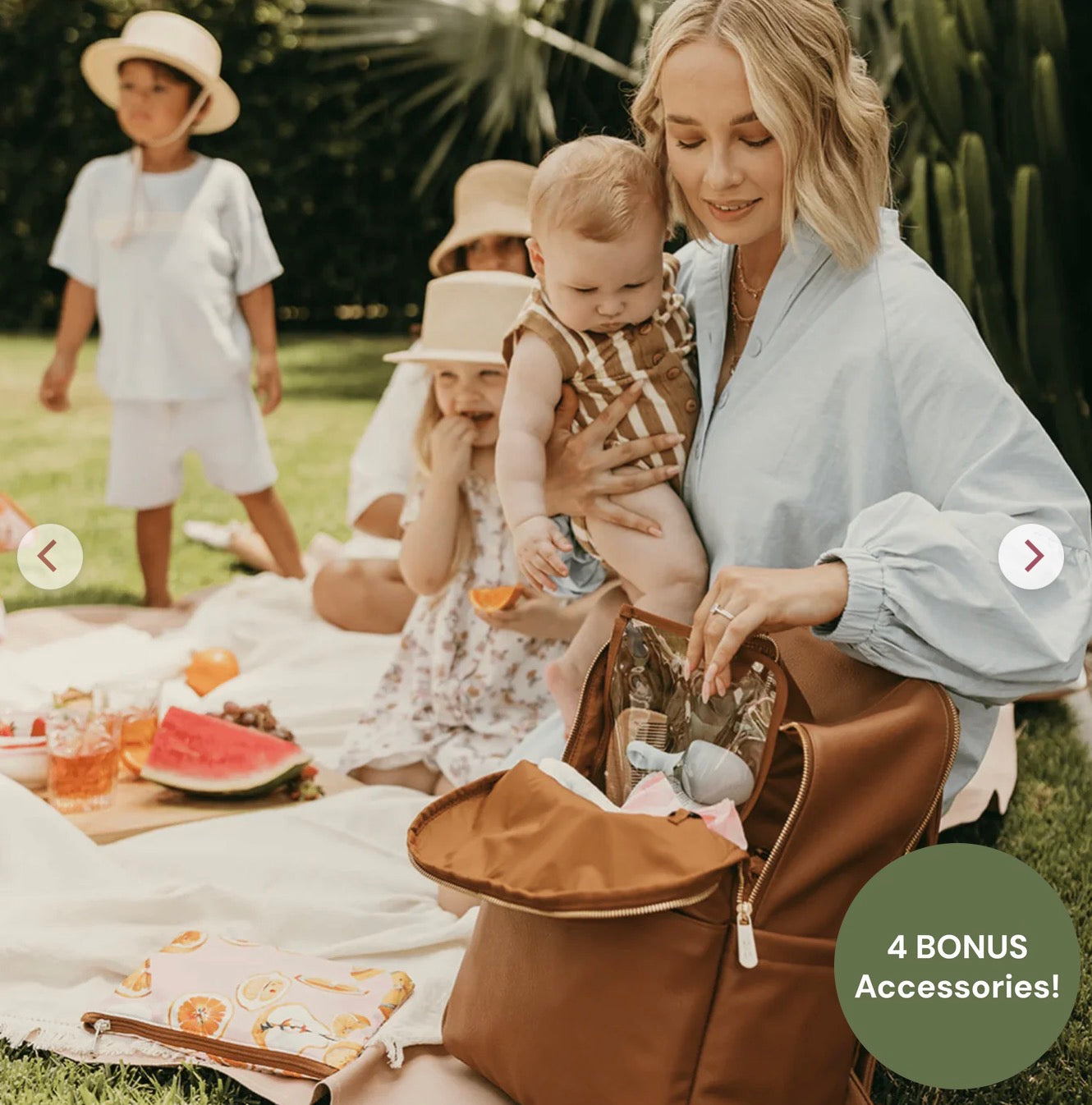 OiOi Multitasker Nappy Backpack Chestnut Vegan Leather