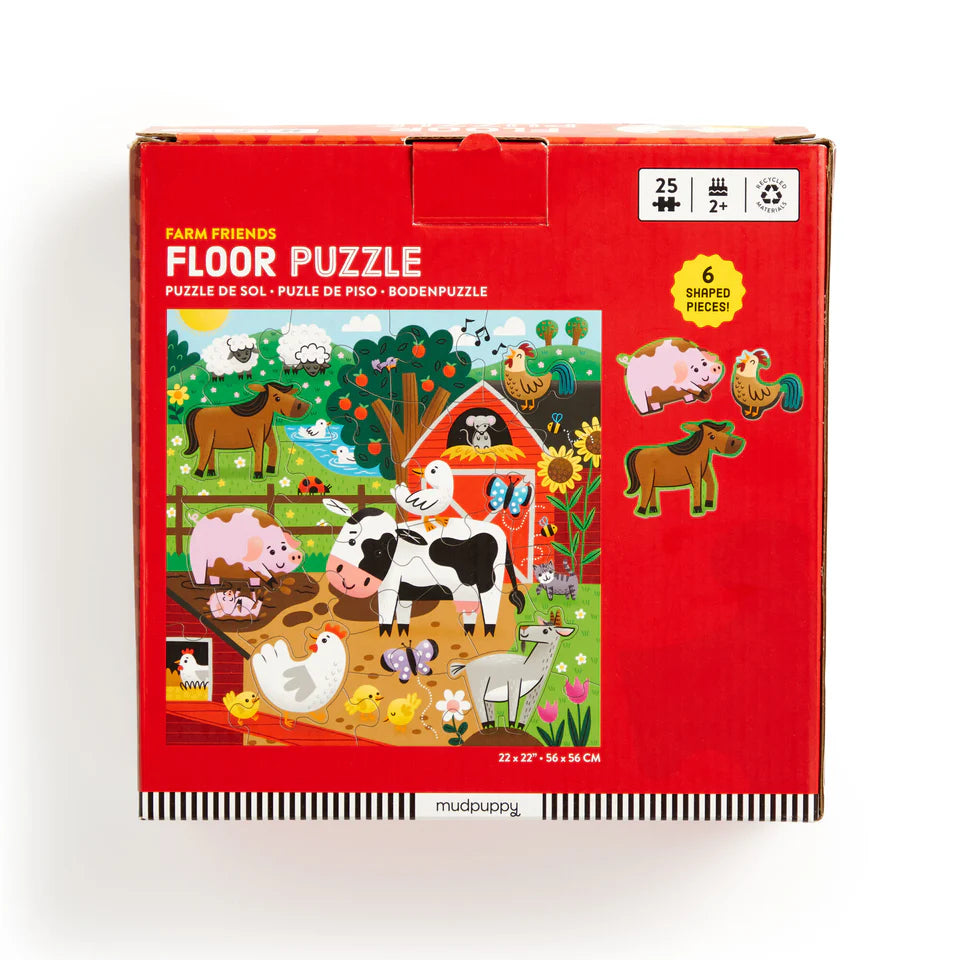 Mudpuppy 25Pc Floor Puzzle – Farm Friends