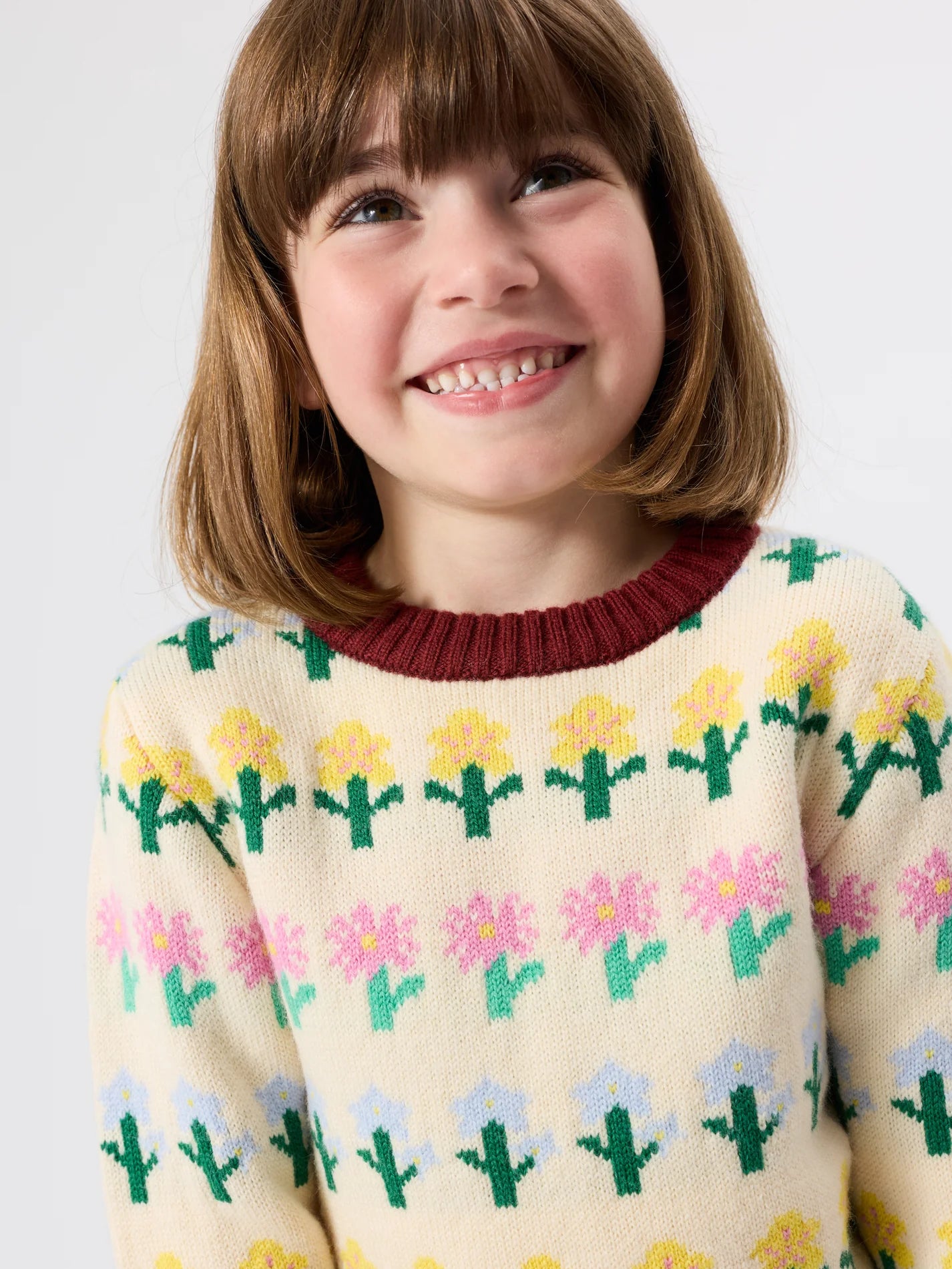 Goldie + Ace Flower Garden Knit Jumper Cream