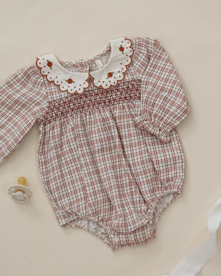 Quincy Mae Romper Callie Christmas Plaid