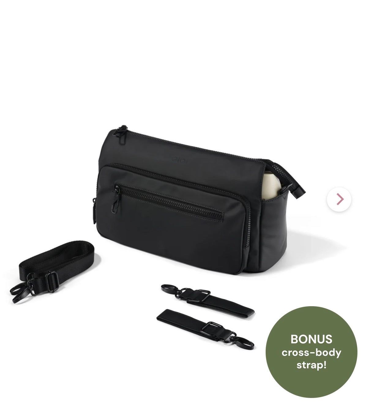 OiOi Multitasker Pram Caddy - Black Weatherproof