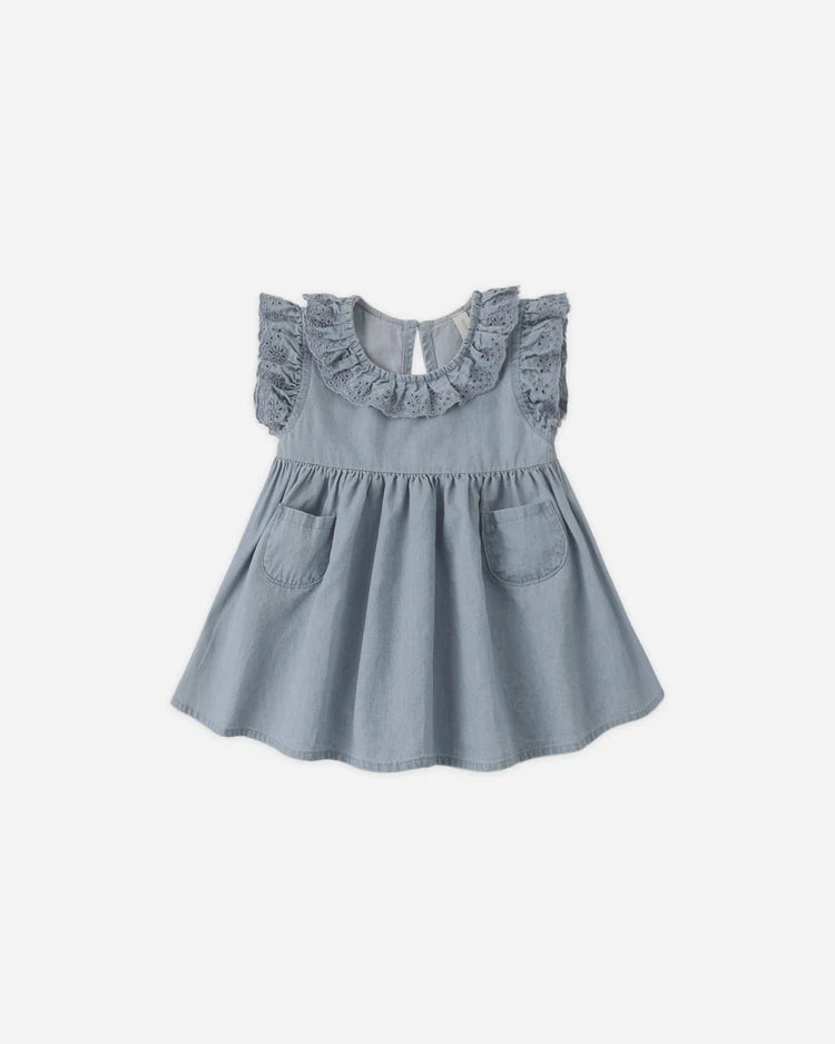Quincy Mae Dress Sophie Light Denim
