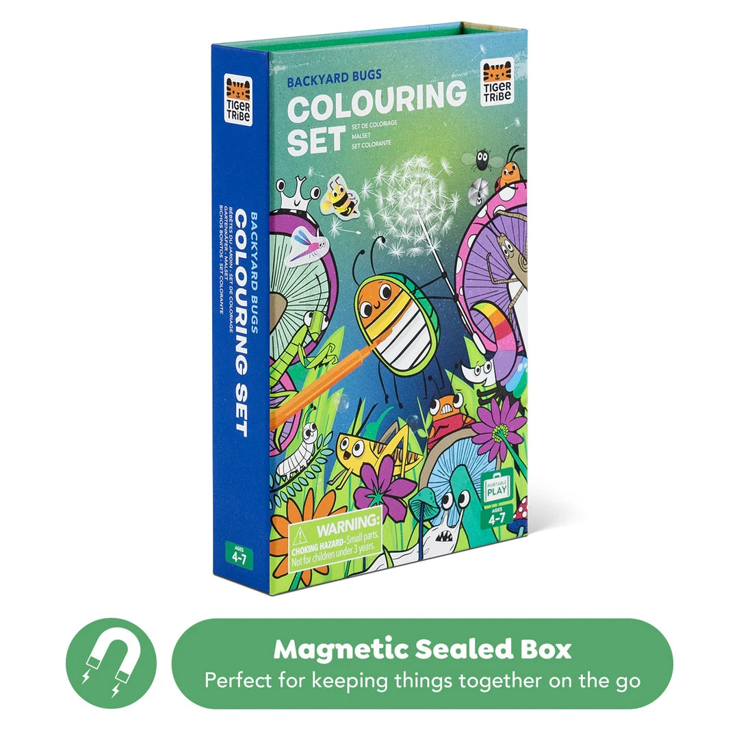 Tiger Tribe - Colouring Set Backyard Bugs