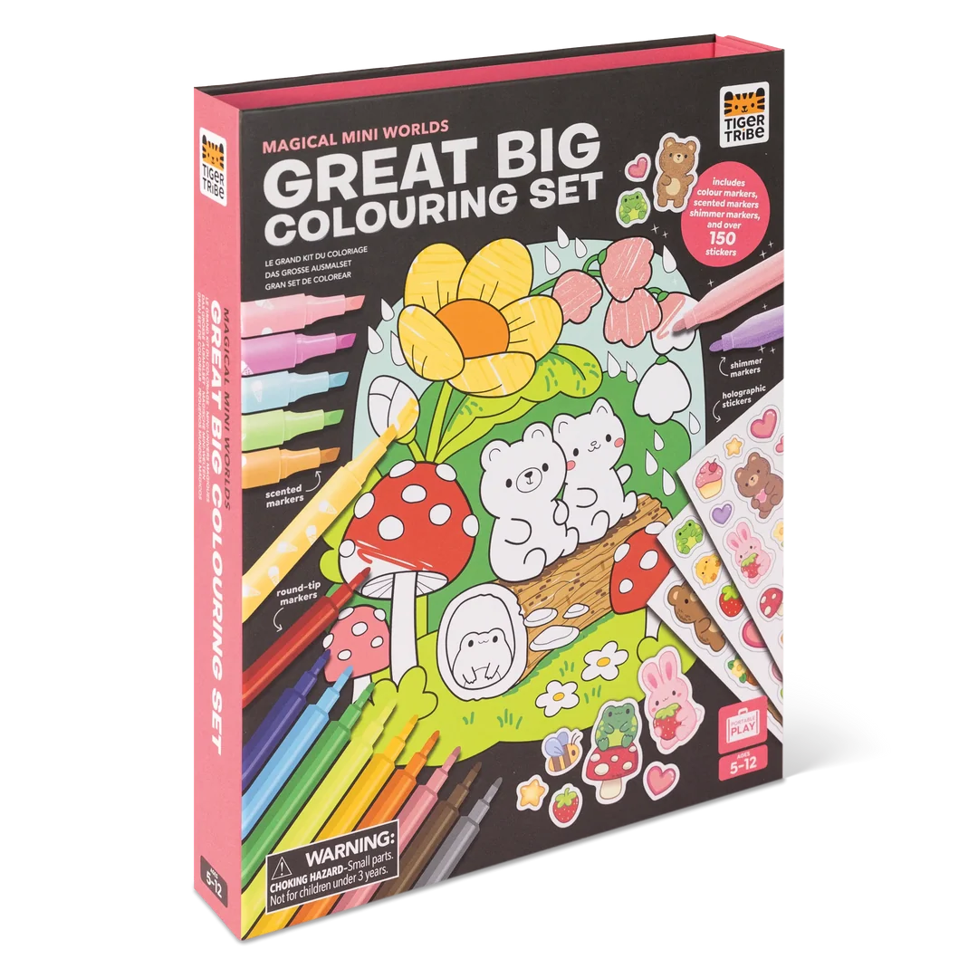 Tiger Tribe - Great Big Colouring Set - Magical Mini Worlds