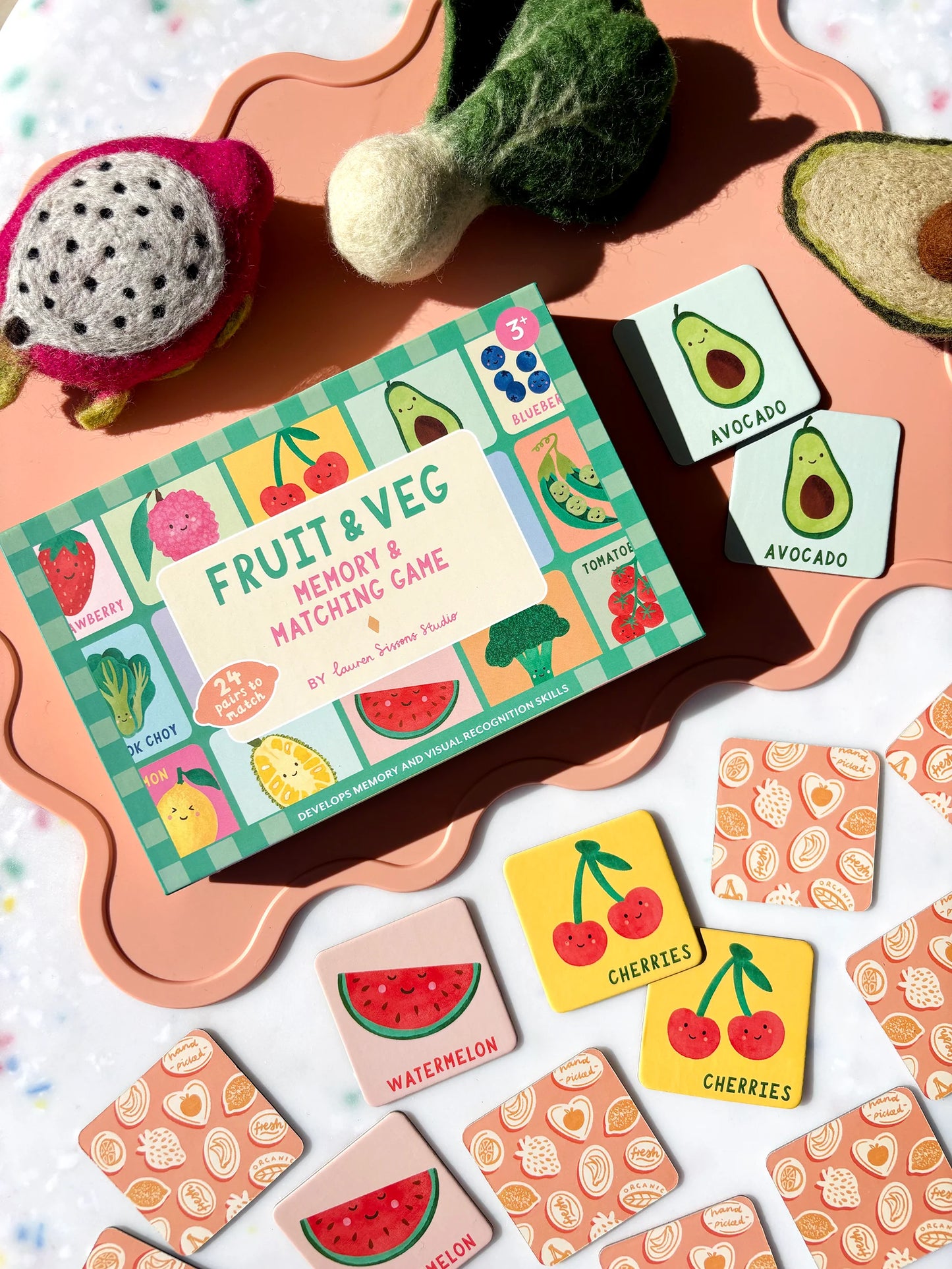 Lauren Sisson Studio - Fruit & Veg Memory and Matching Game