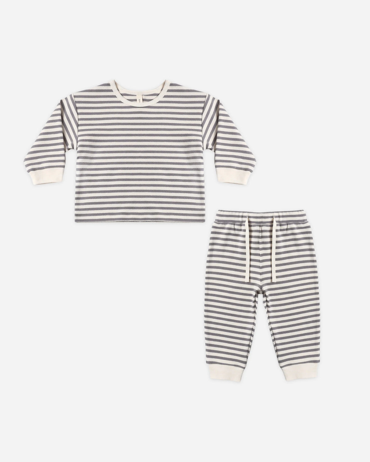 Quincy Mae Cozy Set Slate Stripe