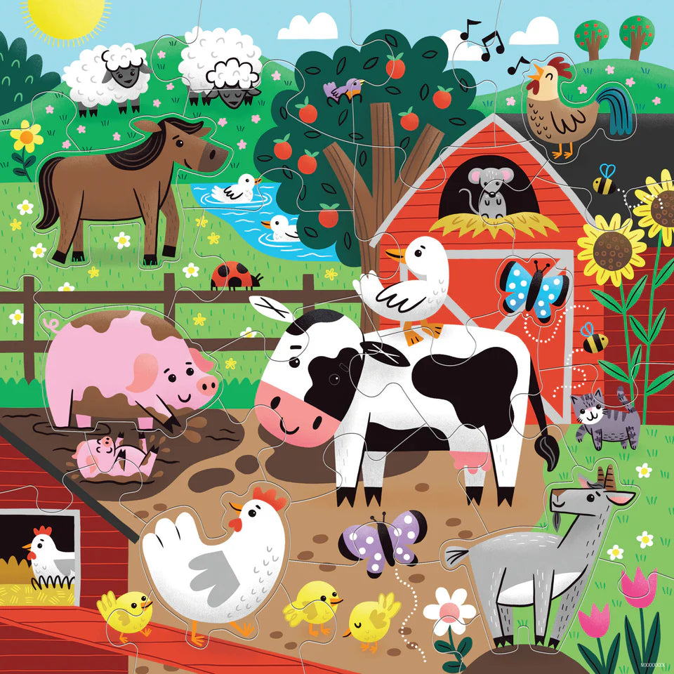 Mudpuppy 25Pc Floor Puzzle – Farm Friends