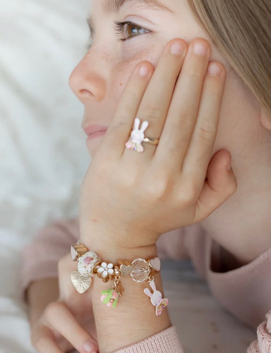 Lauren Hinkley Petite Fleur Bun Bun Charm Bracelet
