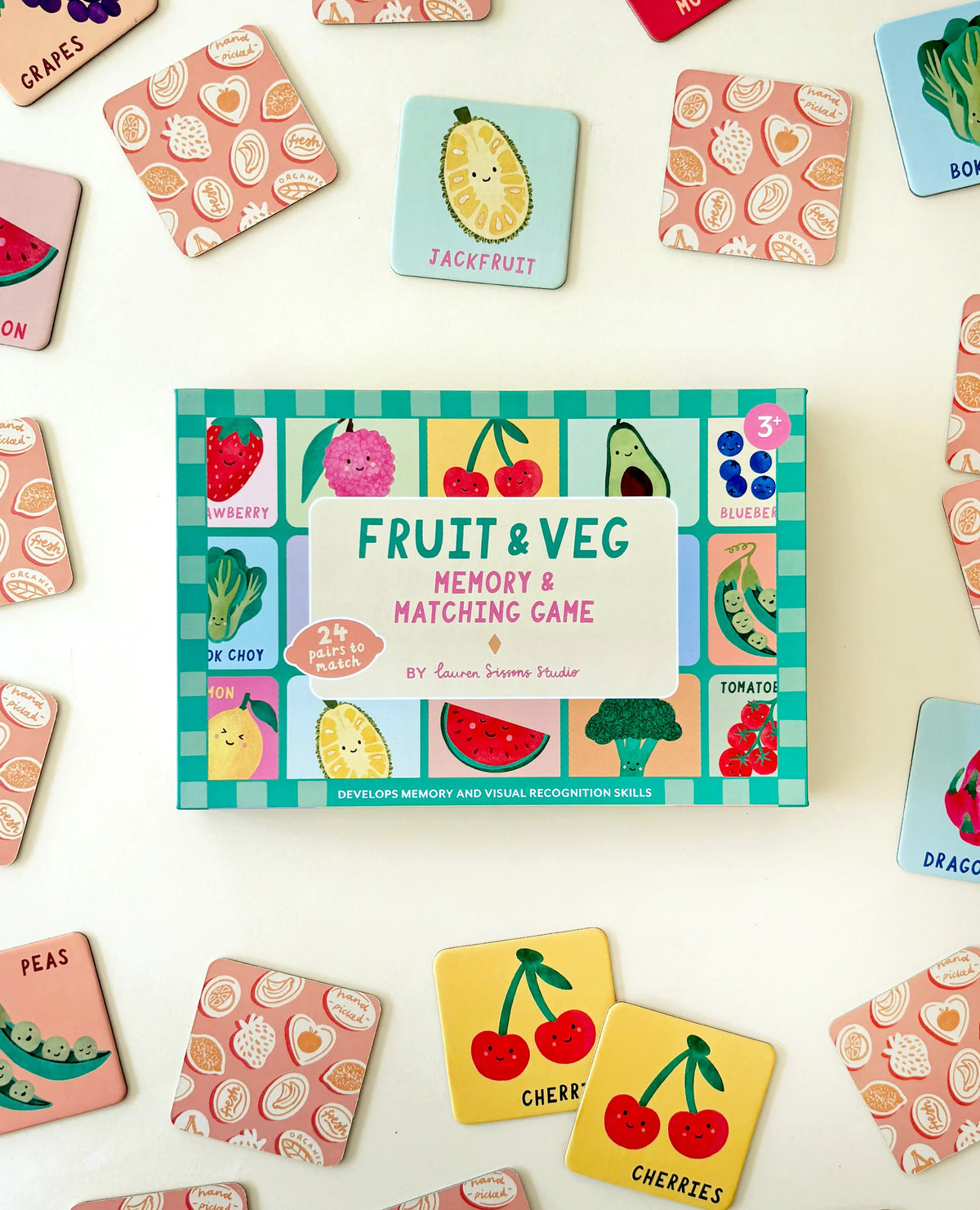 Lauren Sisson Studio - Fruit & Veg Memory and Matching Game