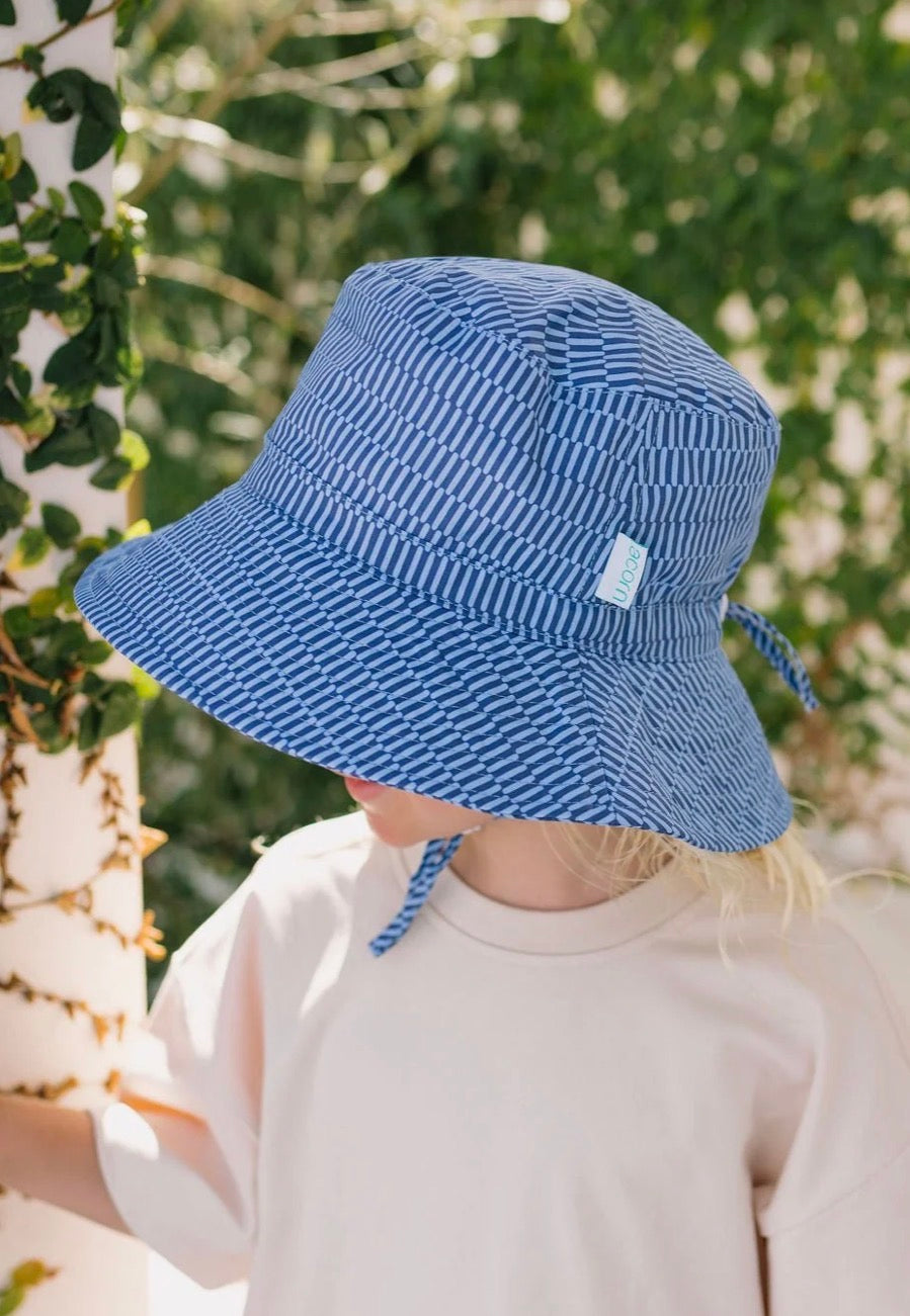 Acorn Kids Sunhats Blue Horizon Wide Brim Bucket Hat