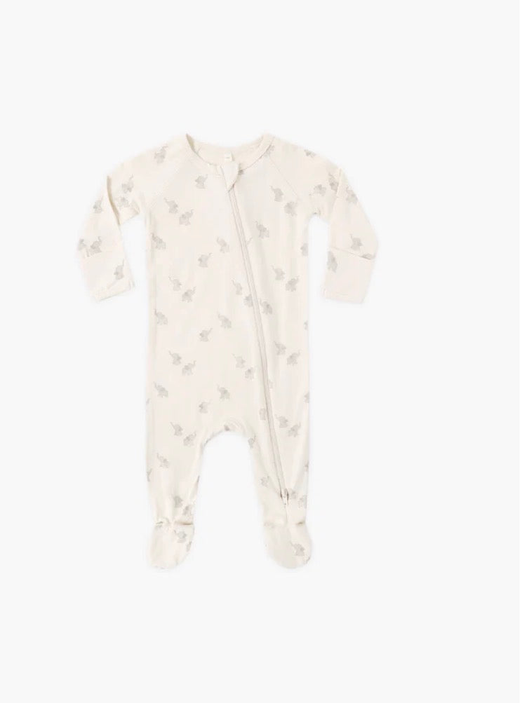 Quincy Mae Bamboo Zip Footie