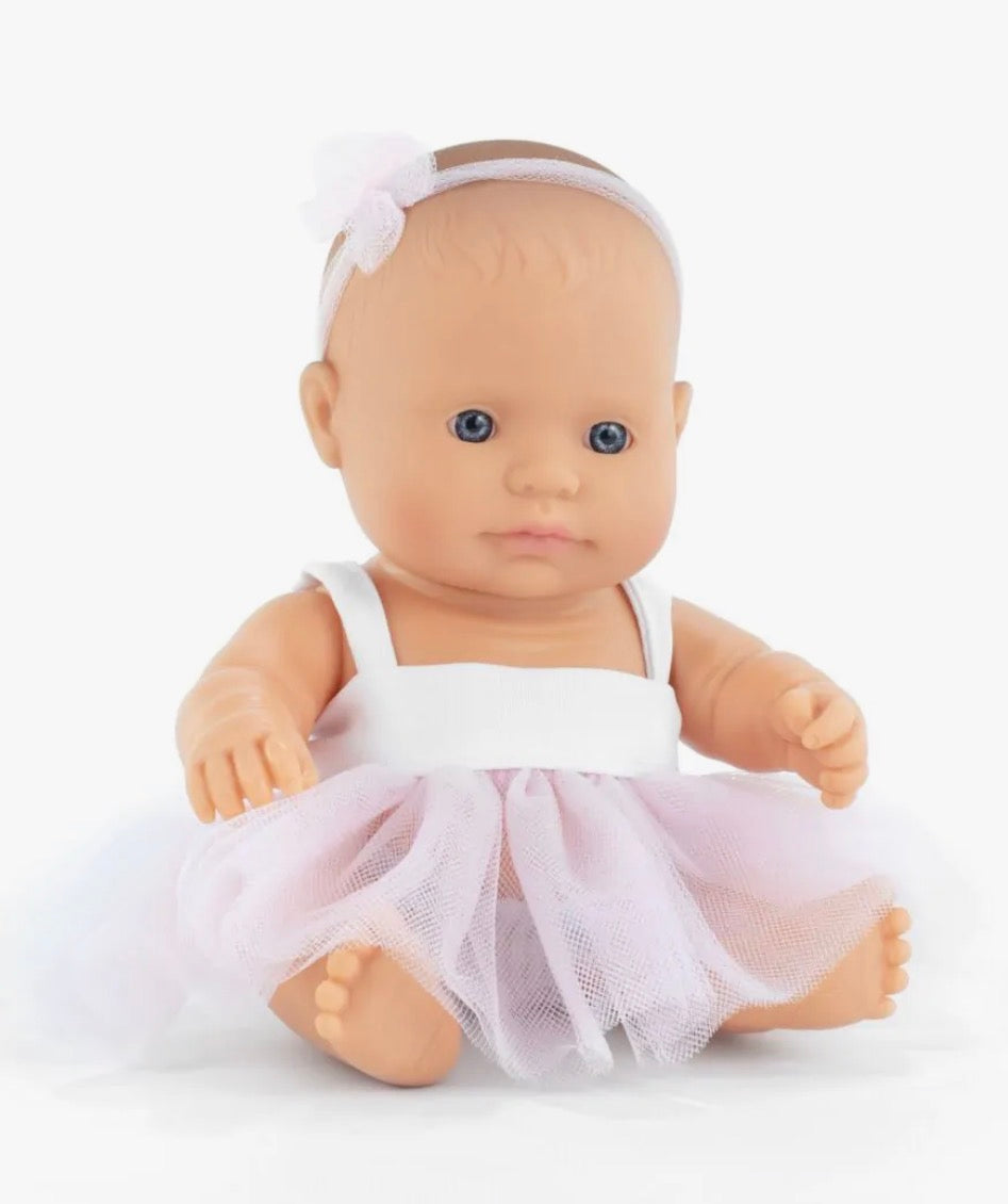 Miniland Doll Baby, Caucasian Girl 21cm